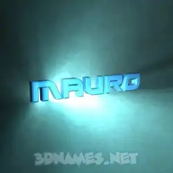 mauro in Light Shine style - 3D name wallpaper