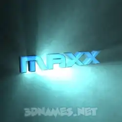 maxx in Light Shine style - 3D name wallpaper