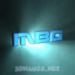 mbg in Light Shine style - 3D name wallpaper