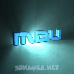 mdu in Light Shine style - 3D name wallpaper