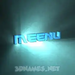 meenu in Light Shine style - 3D name wallpaper