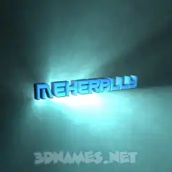 meherally in Light Shine style - 3D name wallpaper