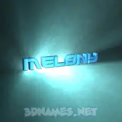 melony in Light Shine style - 3D name wallpaper