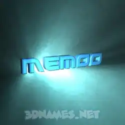 memoo in Light Shine style - 3D name wallpaper
