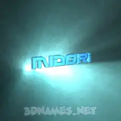 midori in Light Shine style - 3D name wallpaper