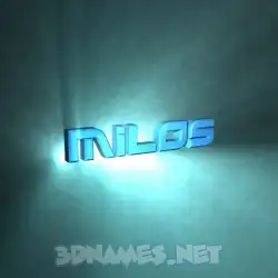 milos in Light Shine style - 3D name wallpaper