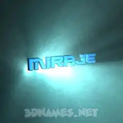 miraje in Light Shine style - 3D name wallpaper