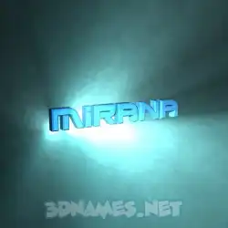 mirana in Light Shine style - 3D name wallpaper