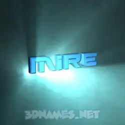 mire in Light Shine style - 3D name wallpaper