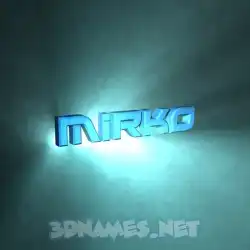 mirko in Light Shine style - 3D name wallpaper