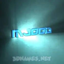 mjood in Light Shine style - 3D name wallpaper