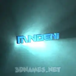 mndeni in Light Shine style - 3D name wallpaper