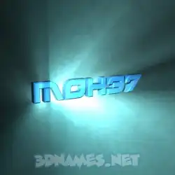 moh37 in Light Shine style - 3D name wallpaper