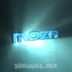 moza in Light Shine style - 3D name wallpaper