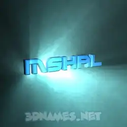 mshal in Light Shine style - 3D name wallpaper