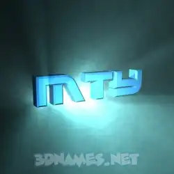 mty in Light Shine style - 3D name wallpaper