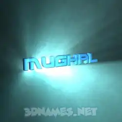mughal in Light Shine style - 3D name wallpaper