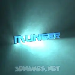 muneer in Light Shine style - 3D name wallpaper