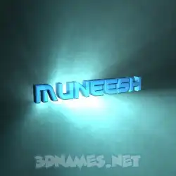 muneesh in Light Shine style - 3D name wallpaper