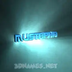 mustapha in Light Shine style - 3D name wallpaper