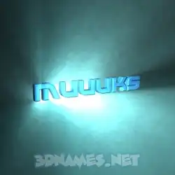 muuuks in Light Shine style - 3D name wallpaper