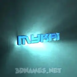 mykai in Light Shine style - 3D name wallpaper