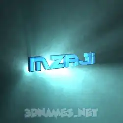 mzaji in Light Shine style - 3D name wallpaper