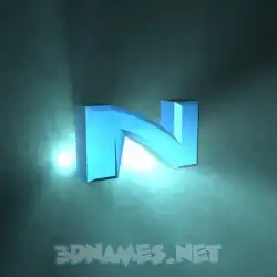 n in Light Shine style - 3D name wallpaper
