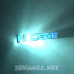 n cage in Light Shine style - 3D name wallpaper