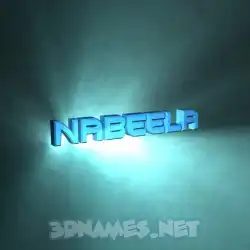 nabeela in Light Shine style - 3D name wallpaper
