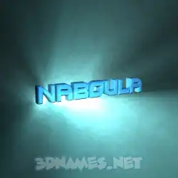 naboula in Light Shine style - 3D name wallpaper