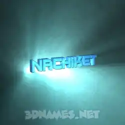nachiket in Light Shine style - 3D name wallpaper