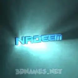 nadeem in Light Shine style - 3D name wallpaper