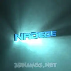 nadege in Light Shine style - 3D name wallpaper