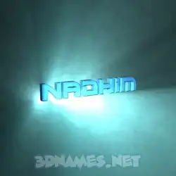 nadhim in Light Shine style - 3D name wallpaper