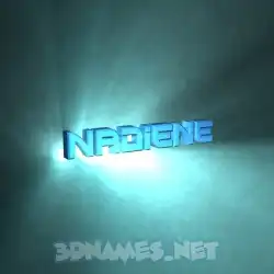 nadiene in Light Shine style - 3D name wallpaper