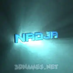 nadja in Light Shine style - 3D name wallpaper