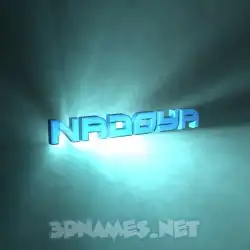 nadoya in Light Shine style - 3D name wallpaper
