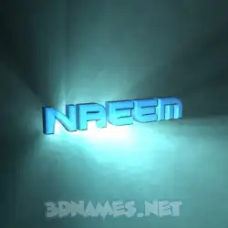 naeem in Light Shine style - 3D name wallpaper