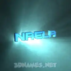 naela in Light Shine style - 3D name wallpaper