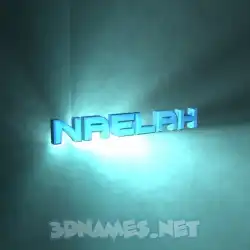 naelah in Light Shine style - 3D name wallpaper