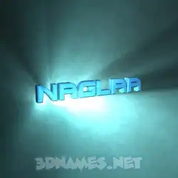 naglaa in Light Shine style - 3D name wallpaper