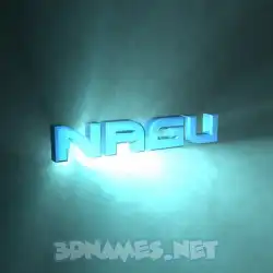 nagu in Light Shine style - 3D name wallpaper