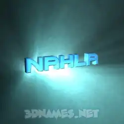 nahla in Light Shine style - 3D name wallpaper