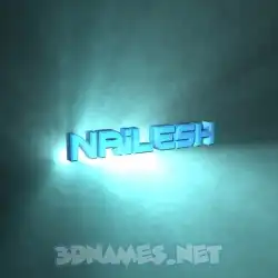 nailesh in Light Shine style - 3D name wallpaper