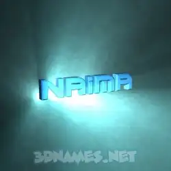 naima in Light Shine style - 3D name wallpaper