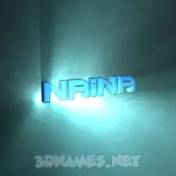 naina in Light Shine style - 3D name wallpaper
