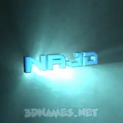 najd in Light Shine style - 3D name wallpaper