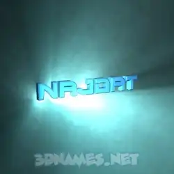 najdat in Light Shine style - 3D name wallpaper