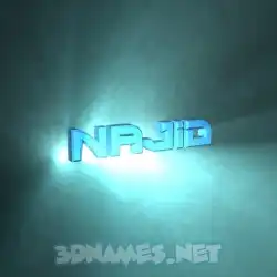 najid in Light Shine style - 3D name wallpaper